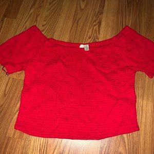 Ribbed crop top (plus size)